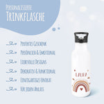 Bedruckte Trinkflasche aus Edelstahl - Regenbogen