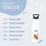 Bedruckte Trinkflasche aus Edelstahl - Zauberfee