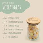 Graviertes Vorratsglas mit Holzdeckel - Rose