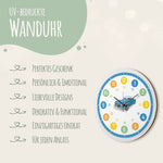 Wanduhr Kinder Auto - mit UV Druck