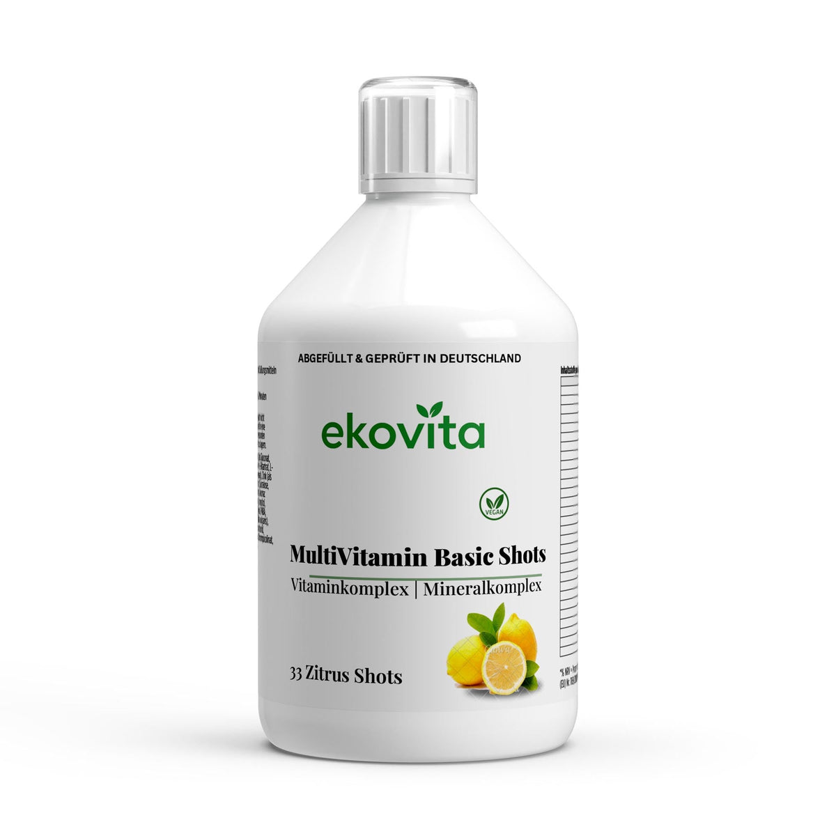 Multivitamin Basic Shots Plus+ von ekovita – Vegan & Hochdosiert