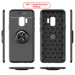 NALIA Ringhülle für Samsung Galaxy S9 – Ring-Ständer 360° & für Magnet-Halter – GRIP360 (Mattiertes Silikon Case) – Marke aus Berlin