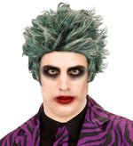 Halloween Perücke Herren "Böser Clown" | Grün