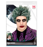 Halloween Perücke Herren "Böser Clown" | Grün