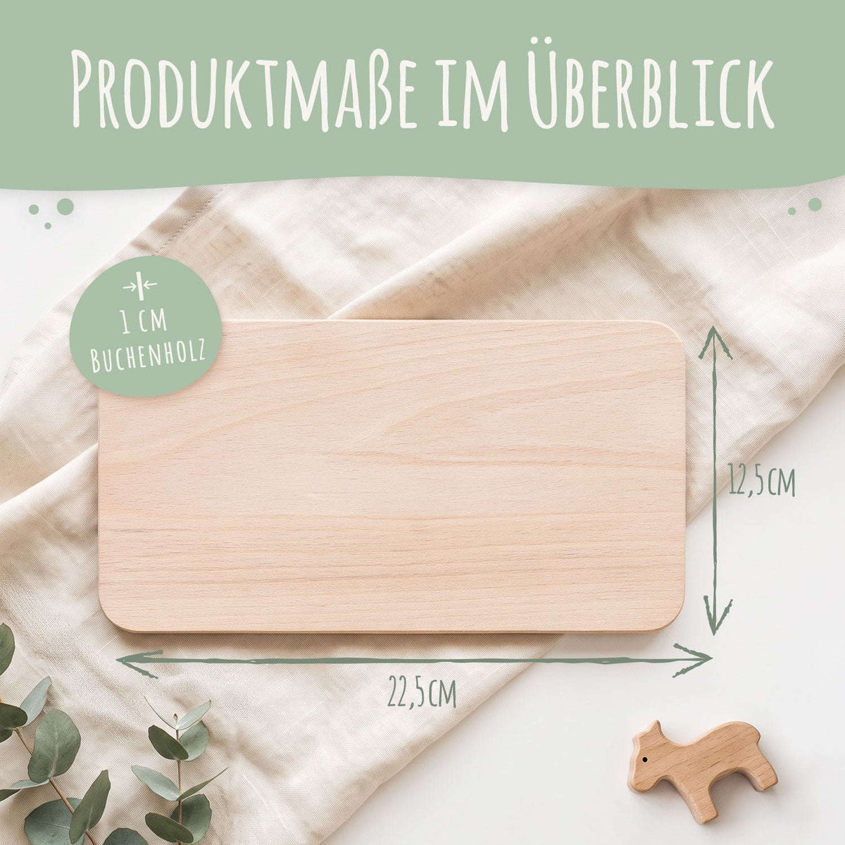 Frühstücksbrettchen mit Druck & Name im "Tiergruppe" Design Namma Markt