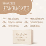 Erinnerungskiste mit Gravur im Wedding Love Design - zur Hochzeit als Andenken