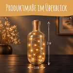 Flaschenlicht mit LED-Lichterkette und Gravur "Love you always"