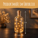 Flaschenlicht mit LED-Lichterkette und Gravur "You are my sunshine"