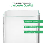 Blumenvase mit Gravur - Glück ist eine Freundin - Deko Vase als Geschenk