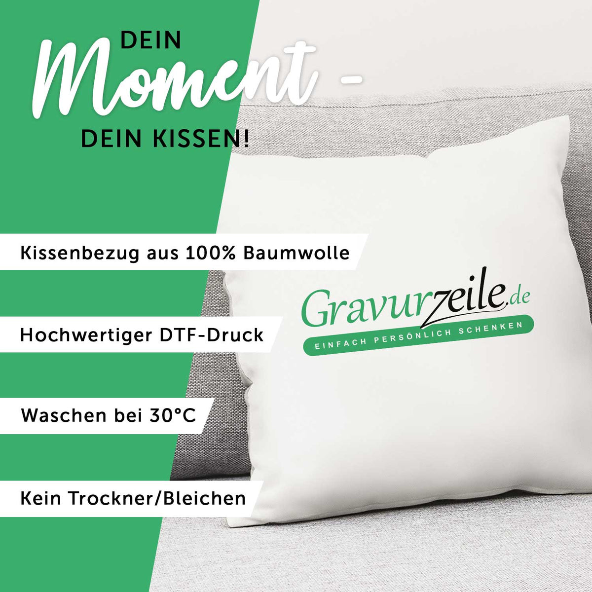 Personalisiertes Kissen mit Motiv - Paar verliebt