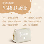 Personalisierte Leder Kosmetiktasche mit Name für Kosmetik & MakeUp Namma Markt