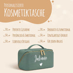 Personalisierte eckige Kosmetiktasche mit Name für Kosmetik & MakeUp