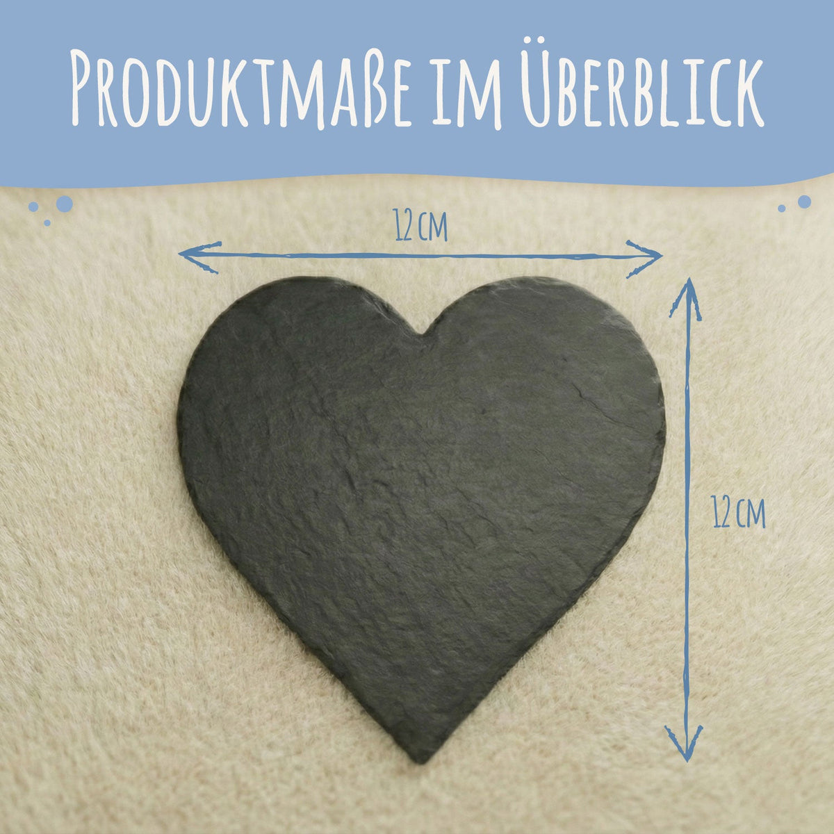 Bedrucktes Schieferherz - Tierfoto - Personalisiertes Geschenk
