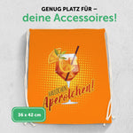 Farbiger Turnbeutel mit DTF-Druck - Hallöchen Aperölchen
