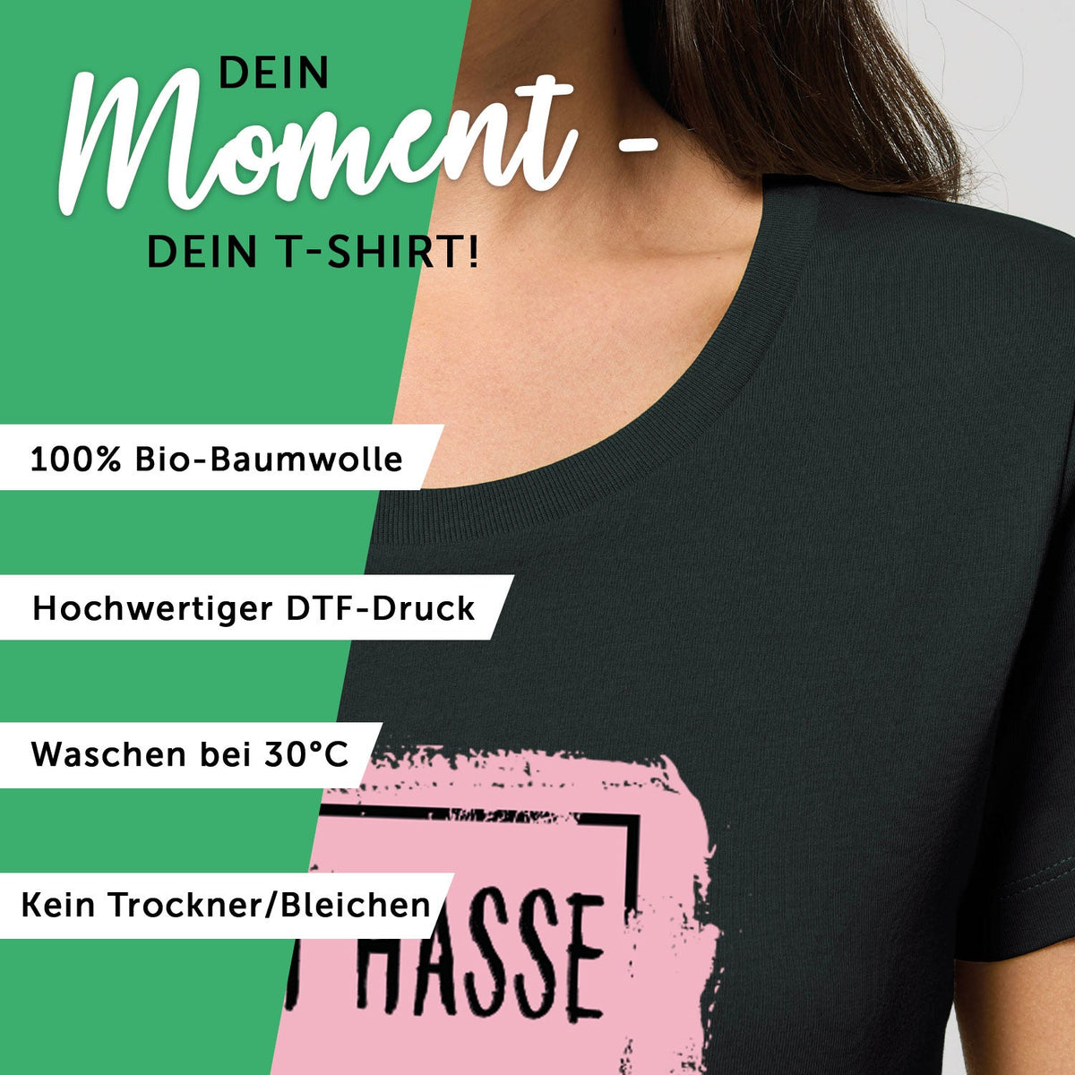 Bedrucktes T-Shirt für Damen - Ich hasse Menschen