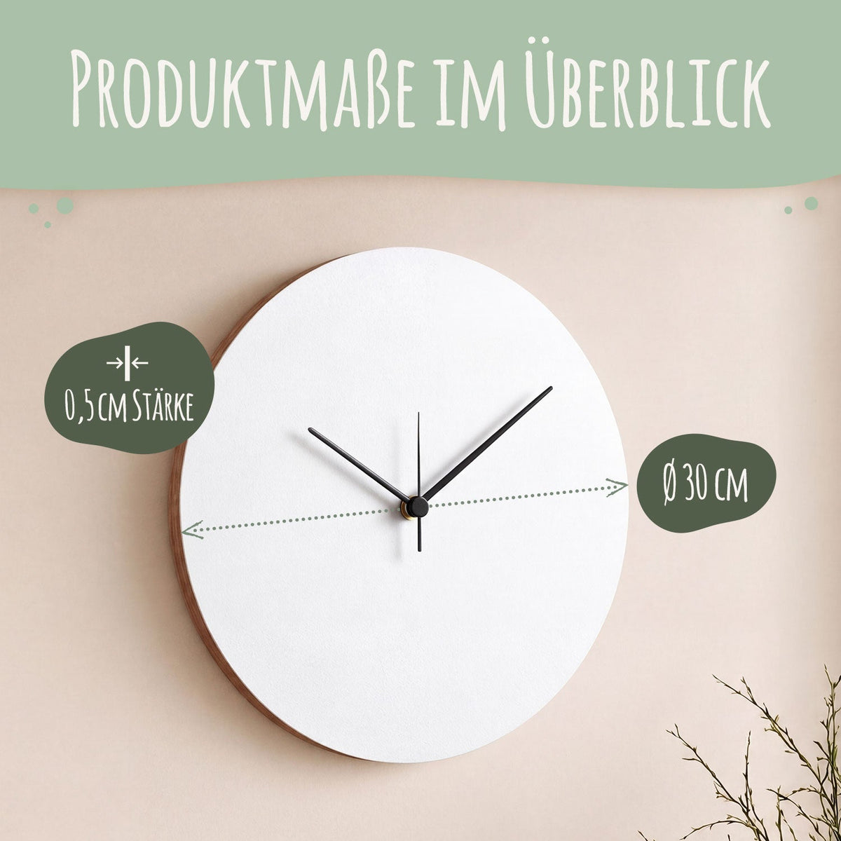 Wanduhr Kinder Auto - mit UV Druck