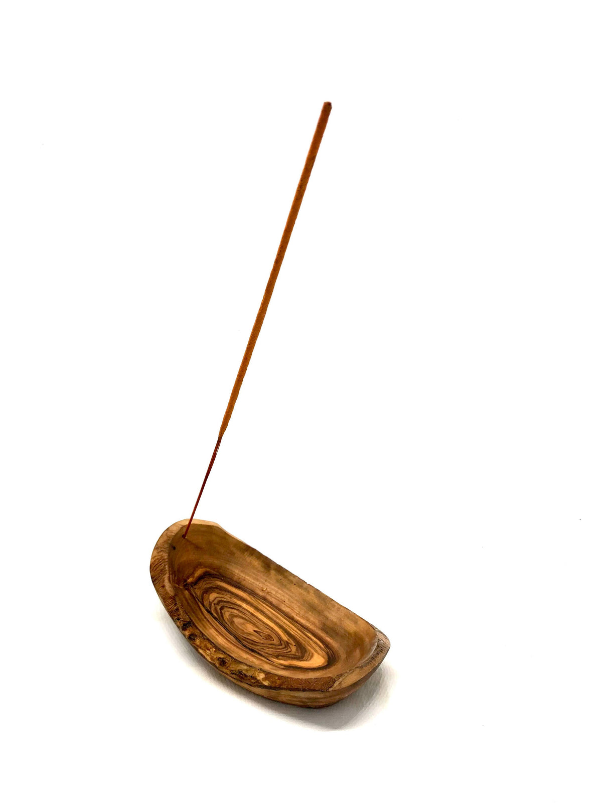 Olivenholz - Räucherstäbchenhalter - oval rustikal - 16 cm