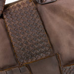 Vintage Bag Tasche Flechteinsatz Braun