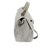 Handtasche Beige mit Nieten Grau