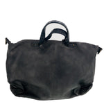 Vintage Bag Tasche Flechteinsatz Schwarz