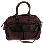 Vintage Handtasche Rot mit aufgesetzten Tachen
