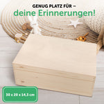 Bedruckte Erinnerungskiste zur Kommunion & Konfirmation - Eukalyptuskreuz