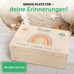 Erinnerungskiste für Kinder mit UV-Druck im Regenbogen Design