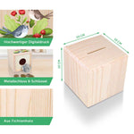 Spardose aus Holz - Bärchen