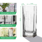 Blumenvase mit Gravur - Glück ist eine Freundin - Deko Vase als Geschenk