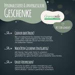 Gravierte Schnapsbank im Hochzeiten Design mit Namen & Datum + 2 Schnaps