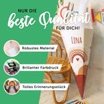 Bedruckte Schultüte mit Namen - Ballerina