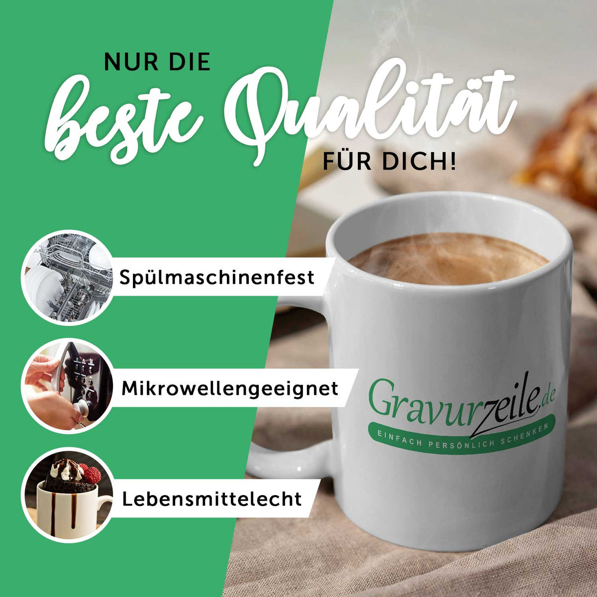 Bedruckte Tasse - ABC Tiere - Geschenk zur Einschulung