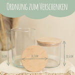 Graviertes Vorratsglas mit Holzdeckel - Zur Hochzeit