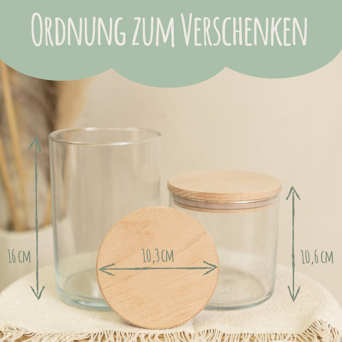 Graviertes Vorratsglas mit Holzdeckel - Der schönste Weg