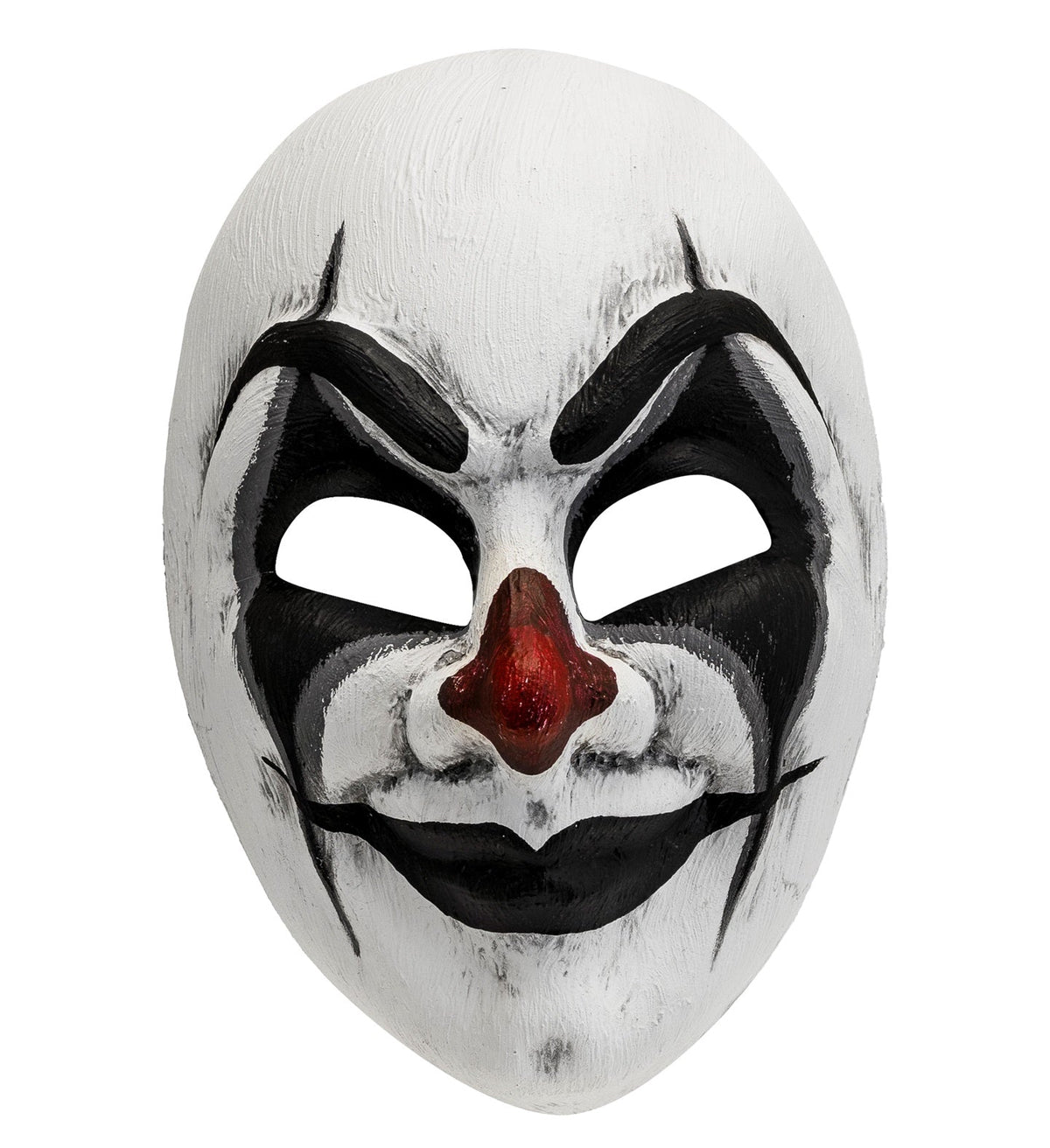 Halloween Clownmaske "Commedia dell´Arte" | Weiß Schwarz