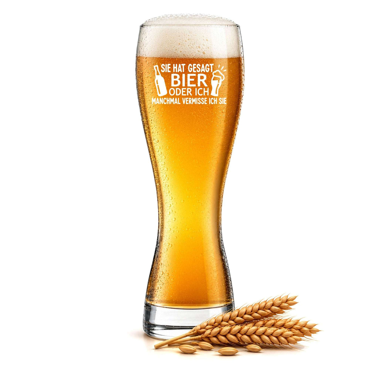 Stölzle Lausitz Weizenglas "Sie hat gesagt Bier oder ich"