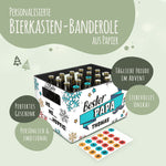 DIY Bierkasten Banderole mit 24 Deckelaufklebern - Bester Papa