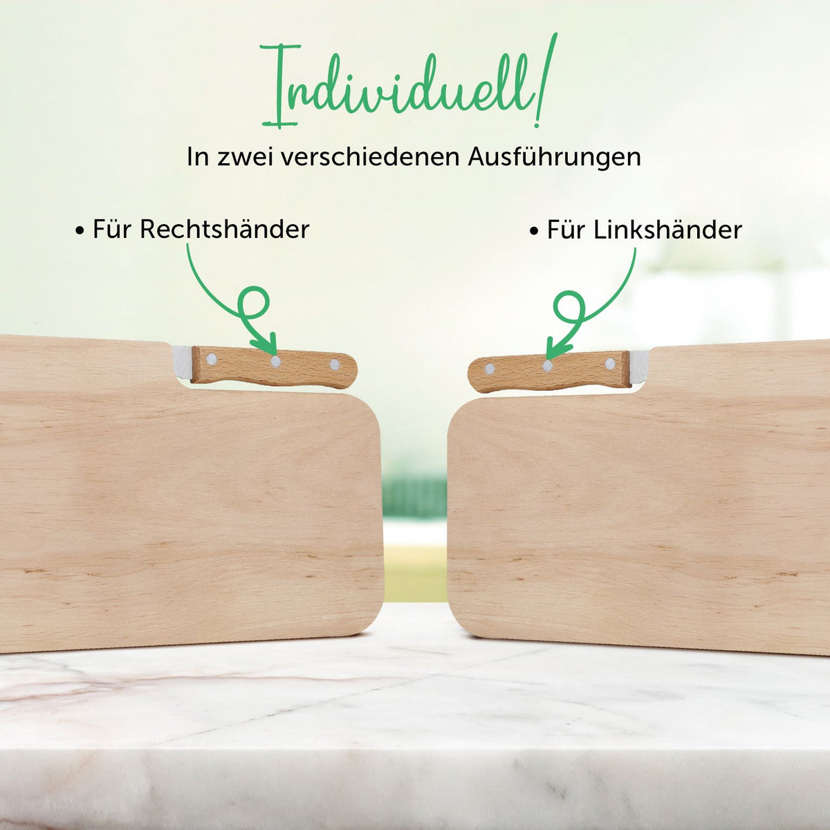 Frühstücksbrettchen mit Gravur - Inklusive Messer - Bester Papa Logo mit Name