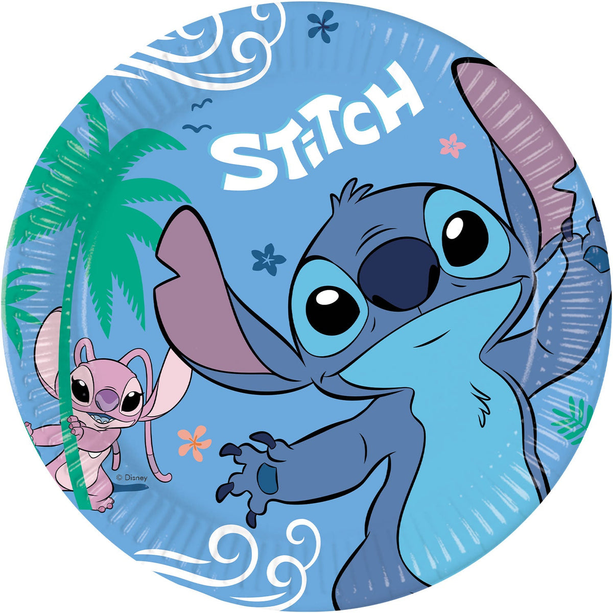 Stitch & Angel - Pappteller | 8 Stück, Ø 23 cm