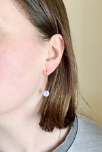Flieder Dots Hoops aus Edelstahl