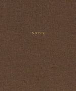 Notizbuch -  aus braunem Leinen und Gold