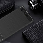 NALIA Silikonhülle für Sony Xperia XZ1 – Rutschfest & Matt – VORTEX (Gebürstete Optik & Carbon Design) – Marke aus Berlin