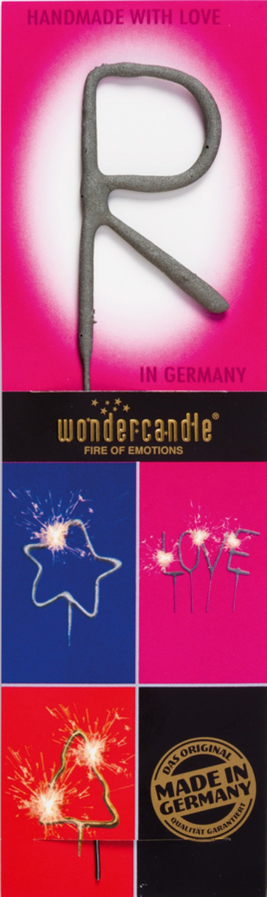 Wunderkerze Buchstabe Classic  R  6,5cm 35s