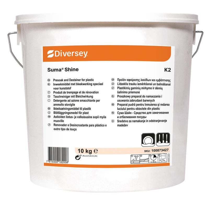Suma Shine K2, Pulverförmiger, bleichender Tauchreiniger | Eimer (10 kg)