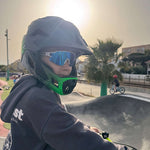ROCKBROS Kinderhelm BMX MTB Helm mit Abnehmbarem Kinnschutz und Krempe Namma Markt