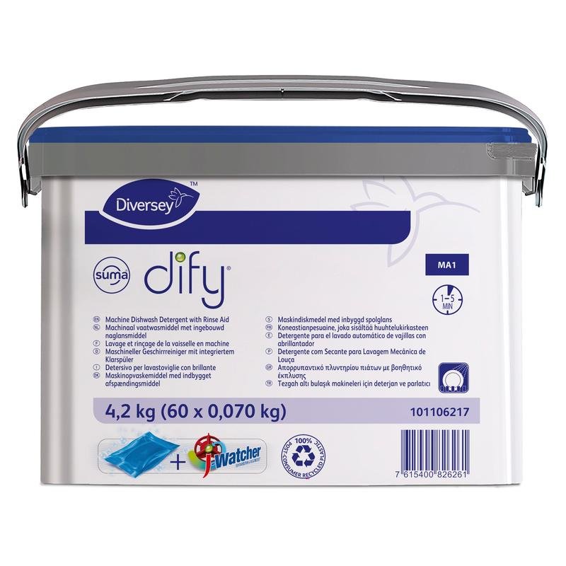 Suma Dify MA1, All-in-One-Produkt für gewerbliche Eintankmaschinen | Packung (60 Stück)