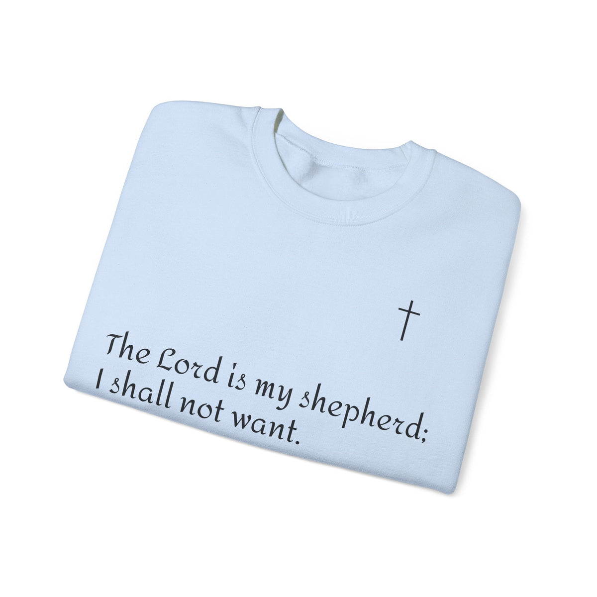 Unisex Heavy Blend Sweatshirt mit Psalm 23 & markantem Backprint