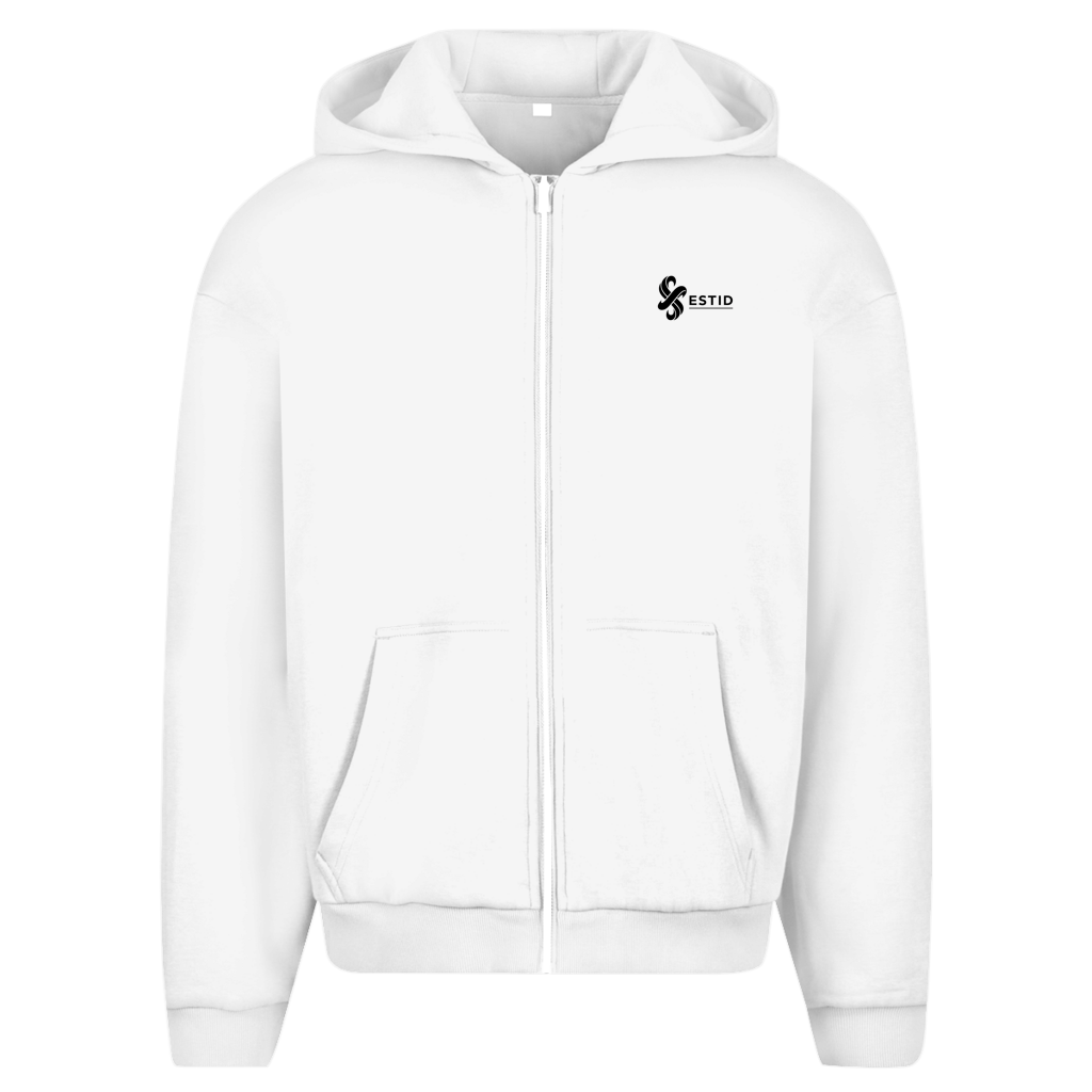 Herren Oversize Zipper Hoodie Jesus Herz