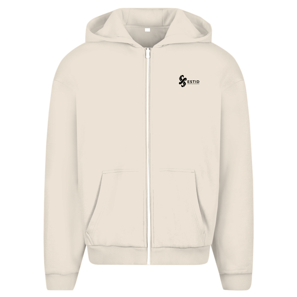 Herren Oversize Zipper Hoodie Jesus Herz