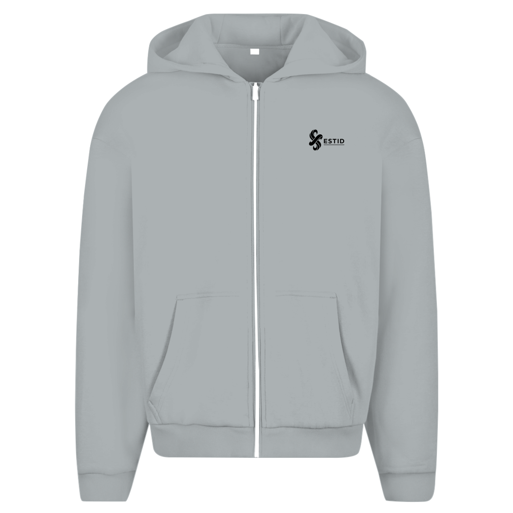 Herren Oversize Zipper Hoodie Jesus Herz